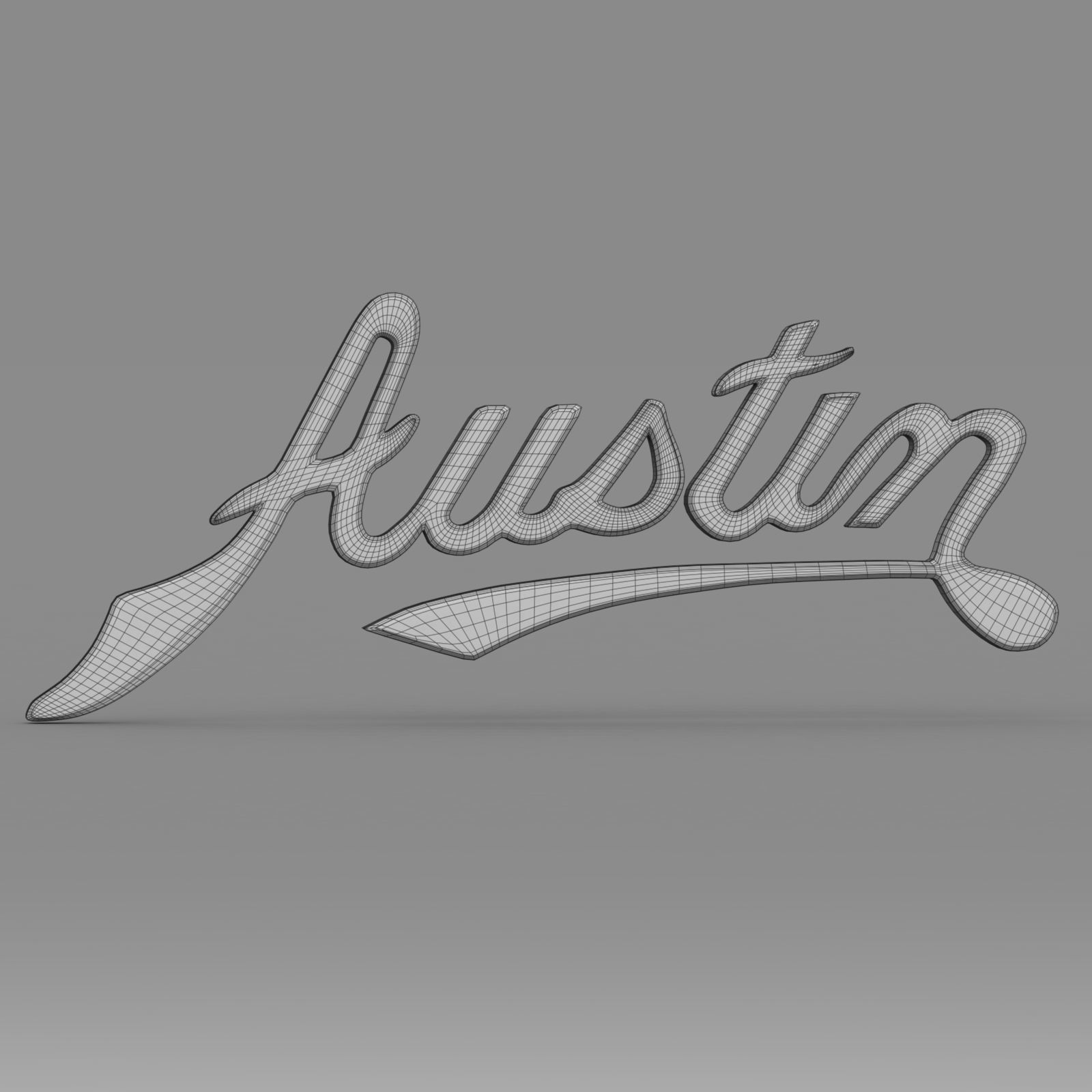 austin logo 3D model_6