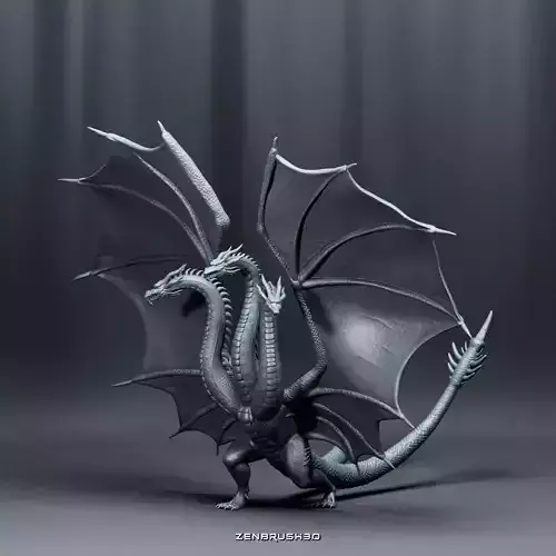KING GHIDORAH - GODZILLA 3D PRINTING MODEL STL 3D print model