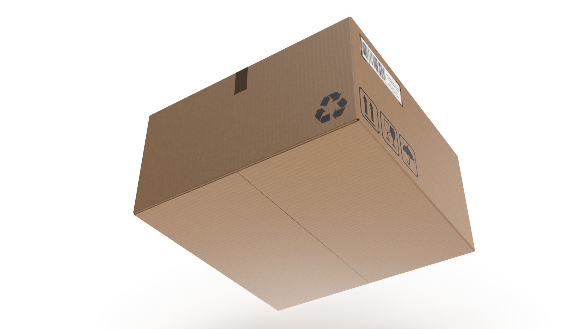 Cardboard box 13 3D model_6