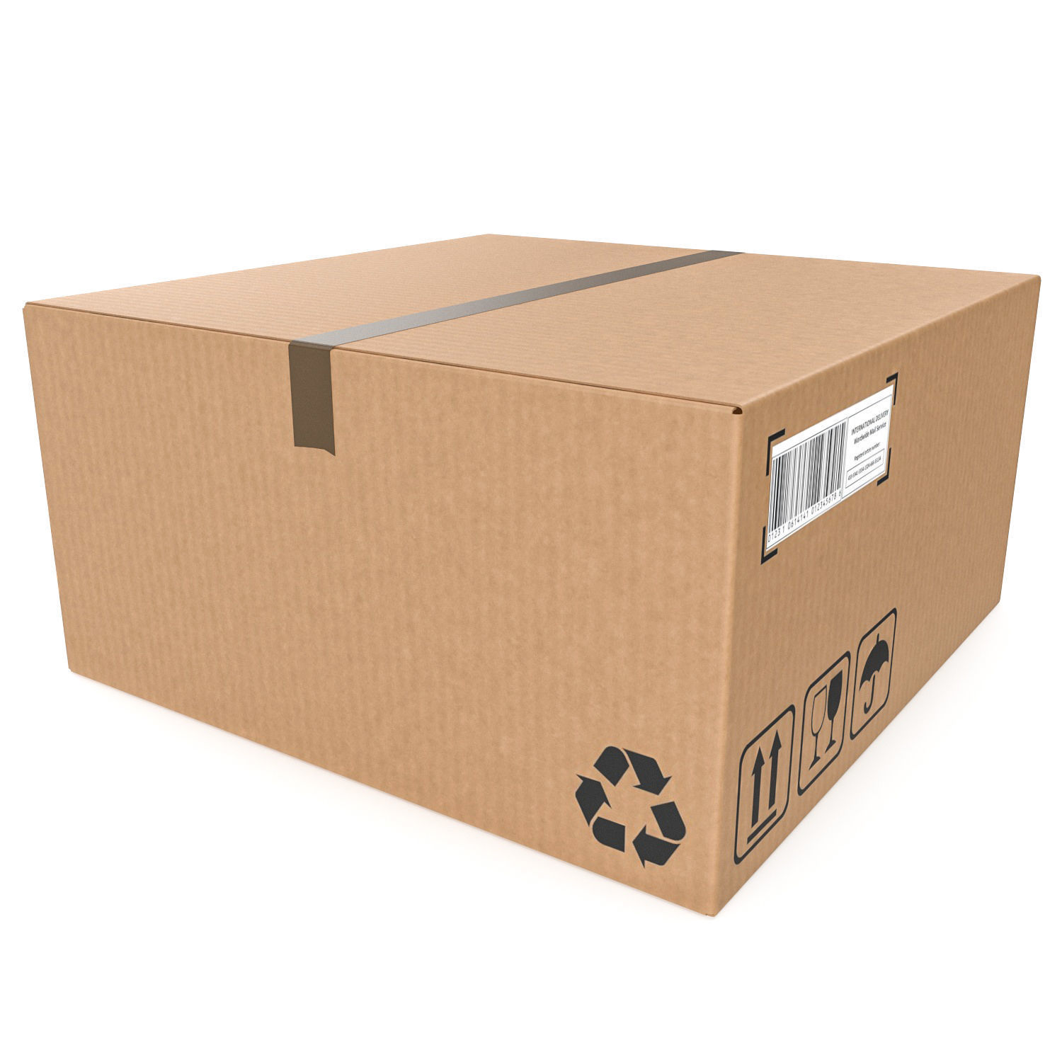 Cardboard box 13 3D model_1