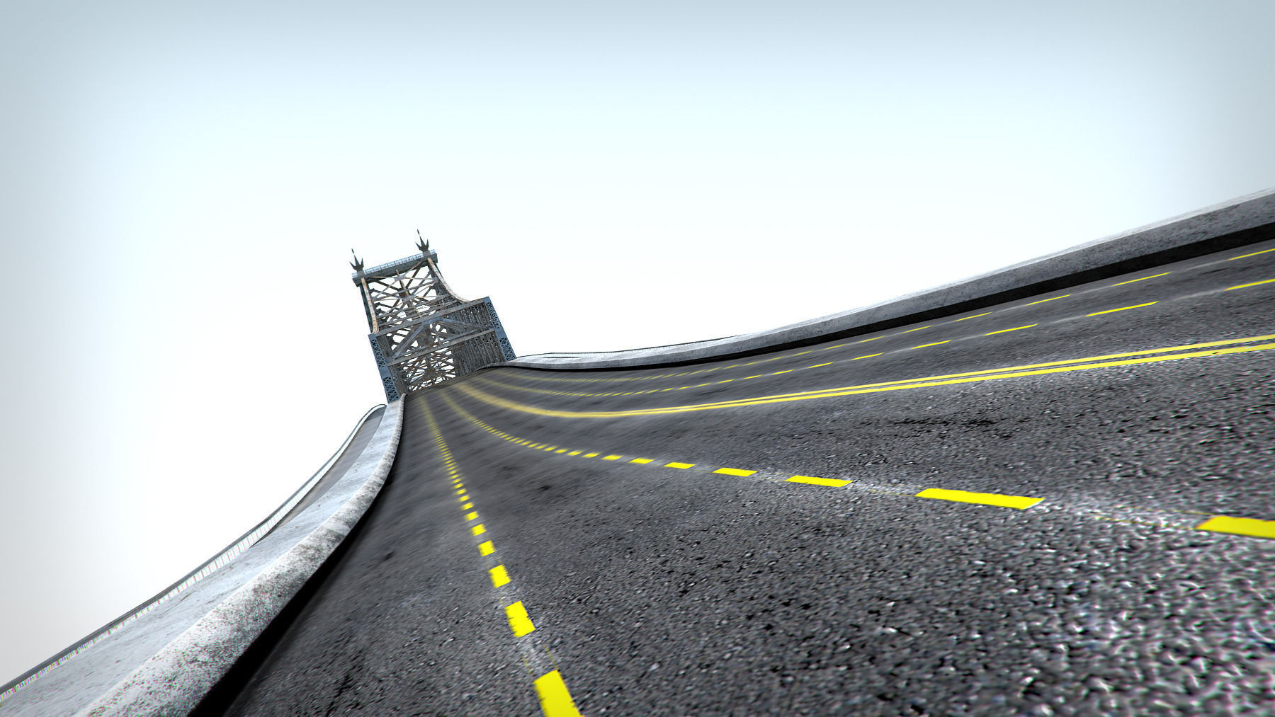 Bridge low poly detailed Low-poly 3D model_5