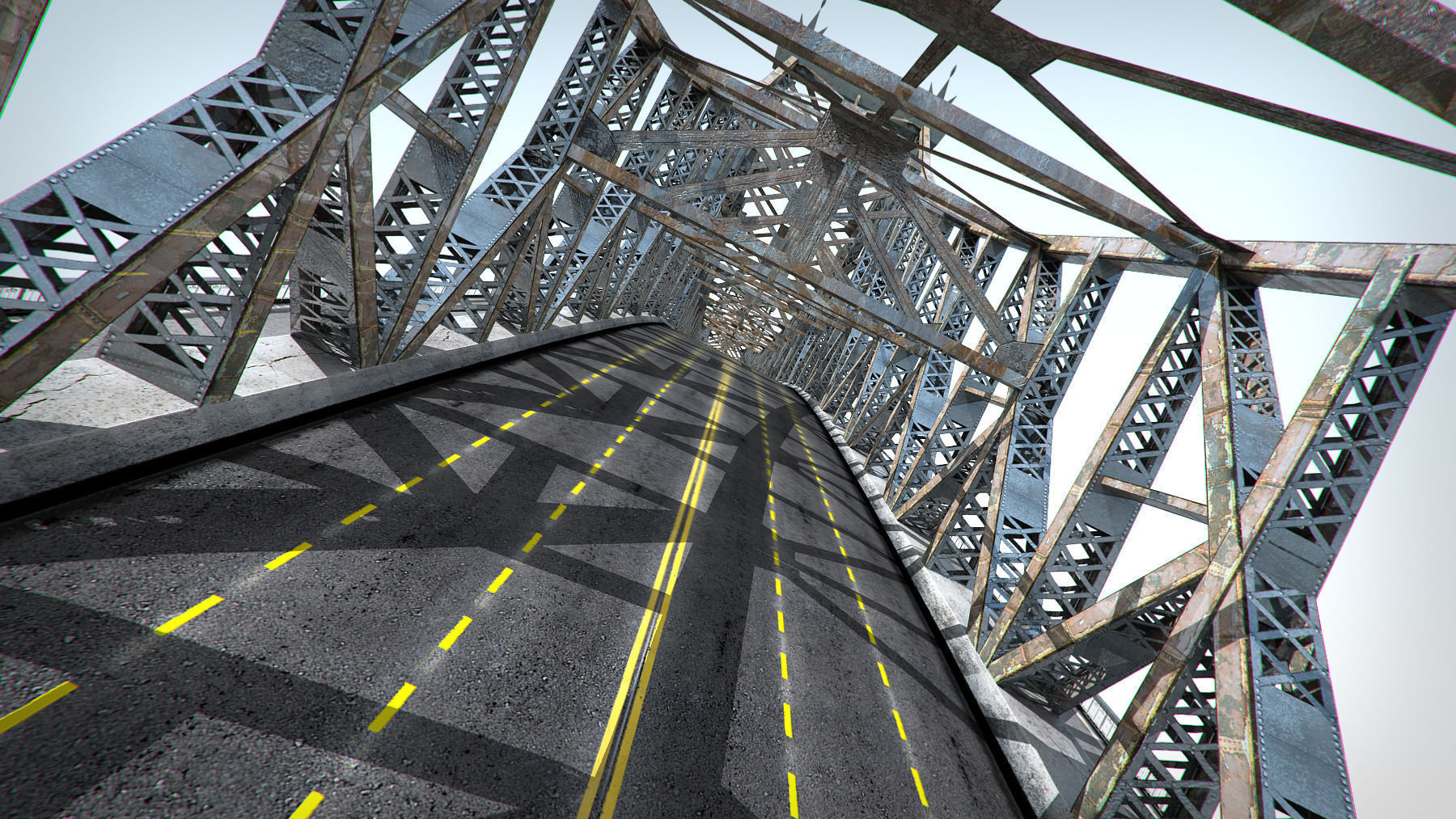 Bridge low poly detailed Low-poly 3D model_1