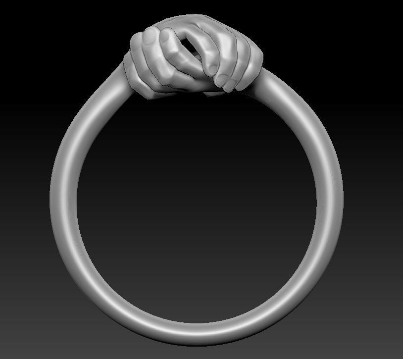 Handshake grip ring 3D print model_5