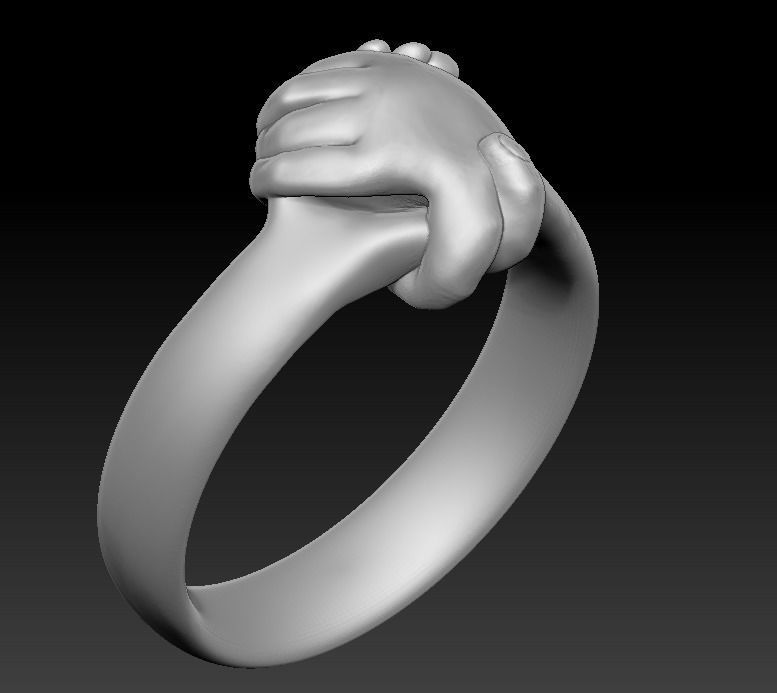 Handshake grip ring 3D print model_4