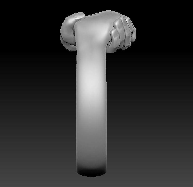 Handshake grip ring 3D print model_8