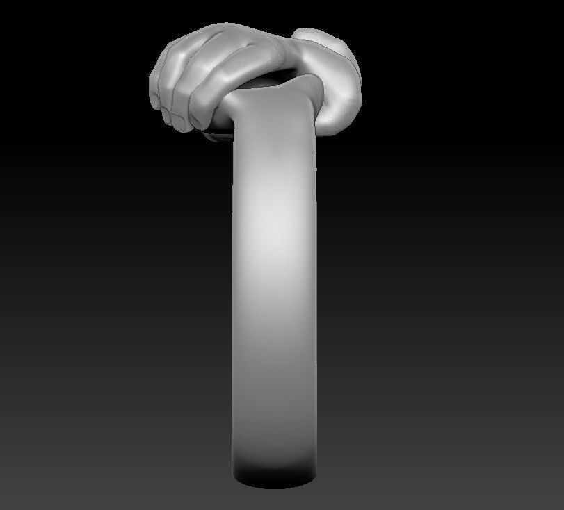 Handshake grip ring 3D print model_9