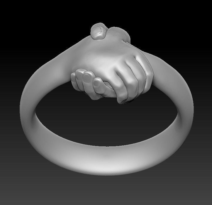 Handshake grip ring 3D print model_1