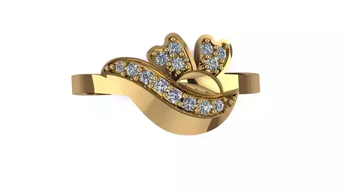 Rings dove ring gold with diamonds