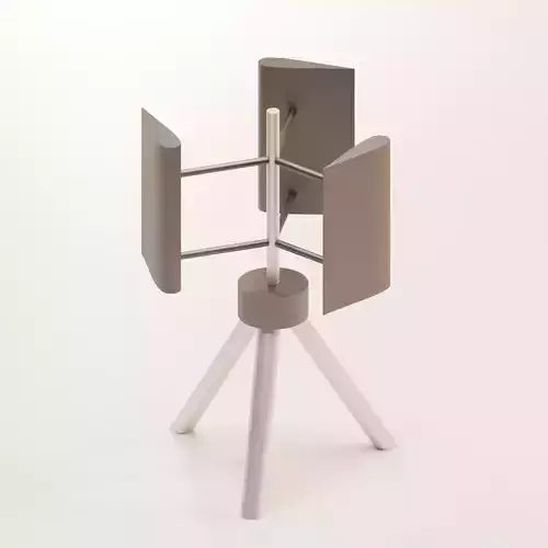 H Type Darrieus Type Vertical Axis Wind Turbine with 3 Blades