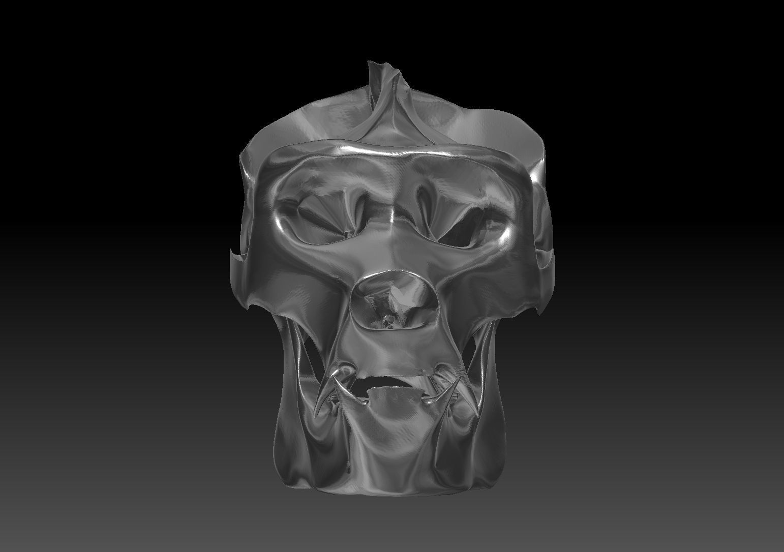 Ape Skull Scan 3D model_9