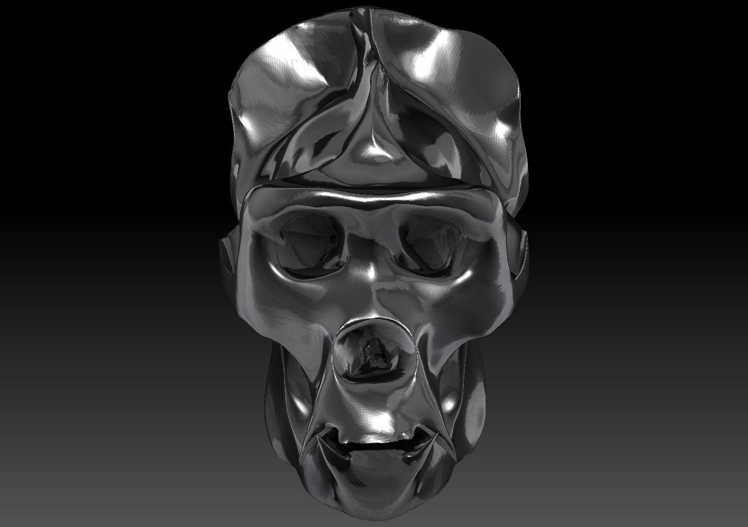 Ape Skull Scan 3D model_6