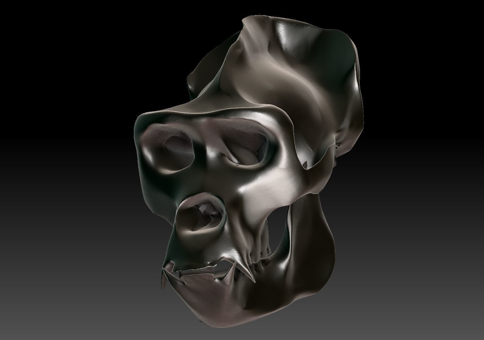 Ape Skull Scan 3D model_8