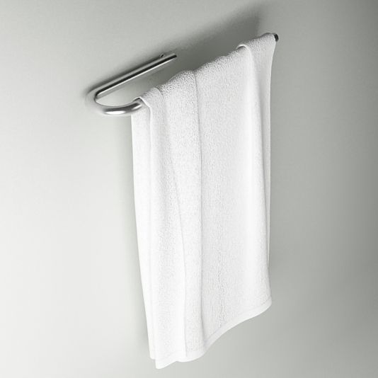 Towel 04 white 3D model_1