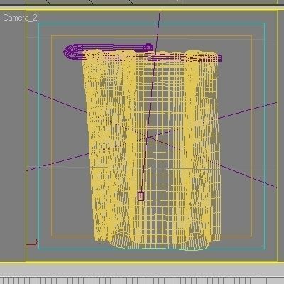 Towel 04 white 3D model_4