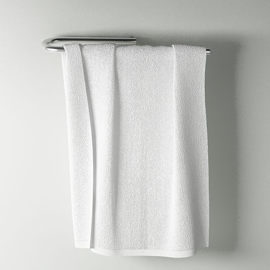 Towel 04 white 3D model_3