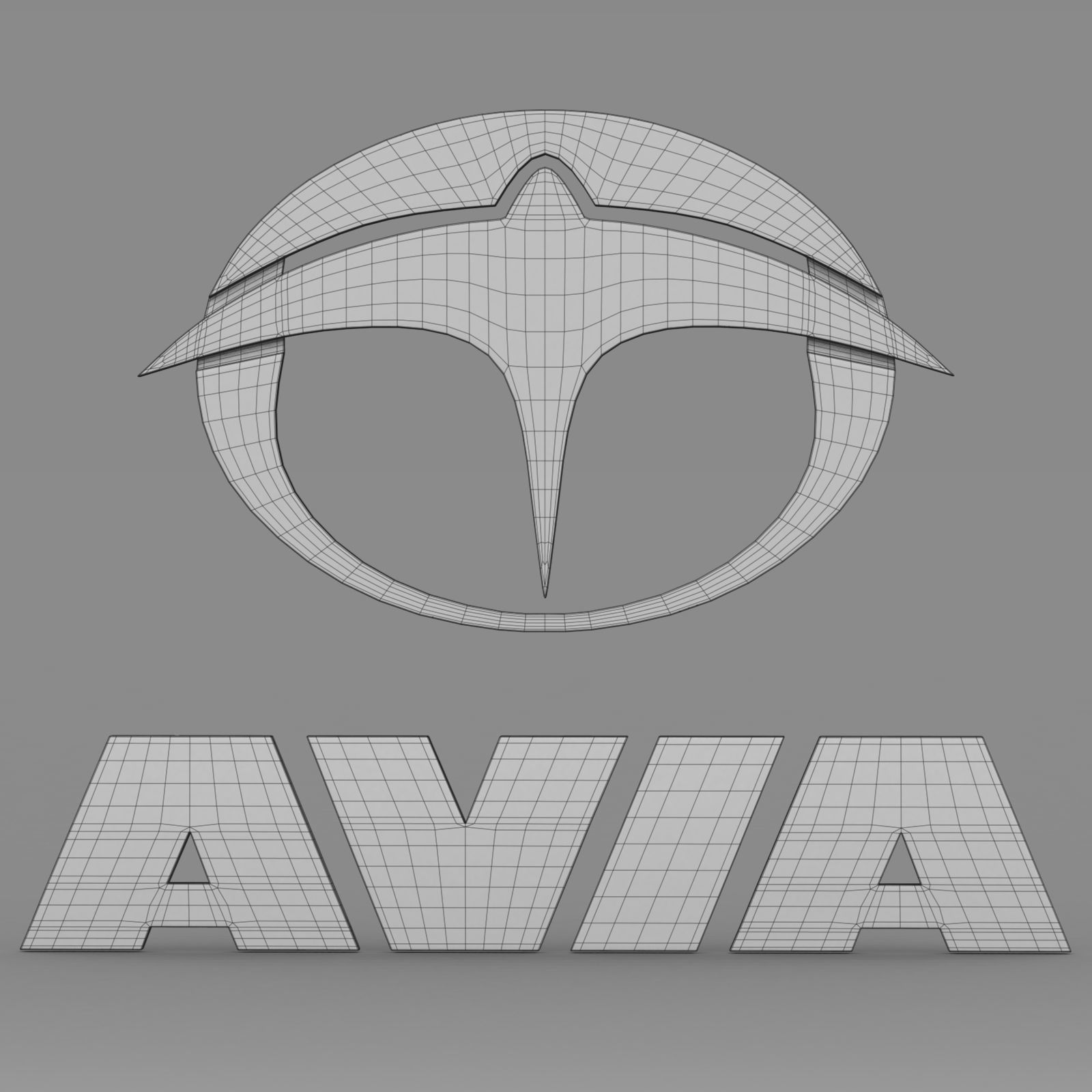 avia logo 3D model_6
