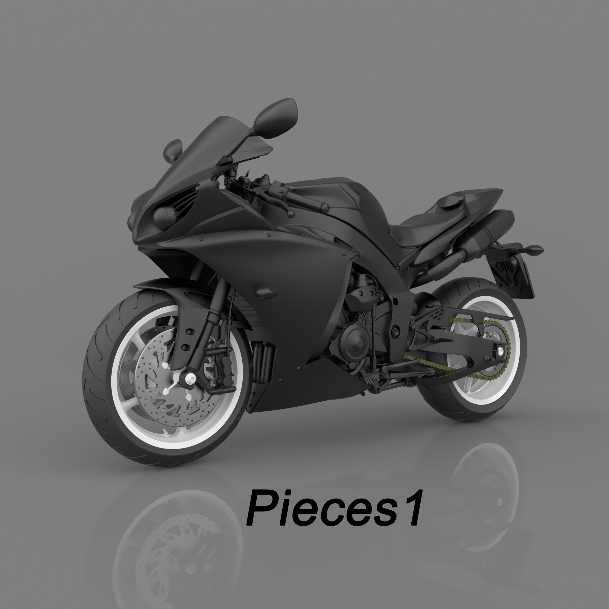 Yamaha YZF R1 2011-2014 3D Model Ready to Print STL File 3D print model_14