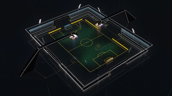 Stadium Soccer Glow 3d model 3D model