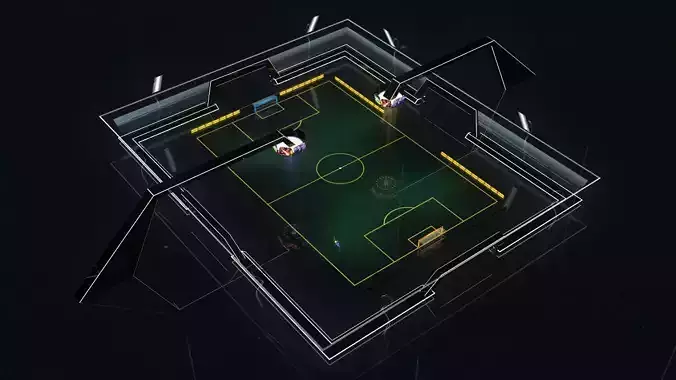 Stadium Soccer Glow 3d model 3D model