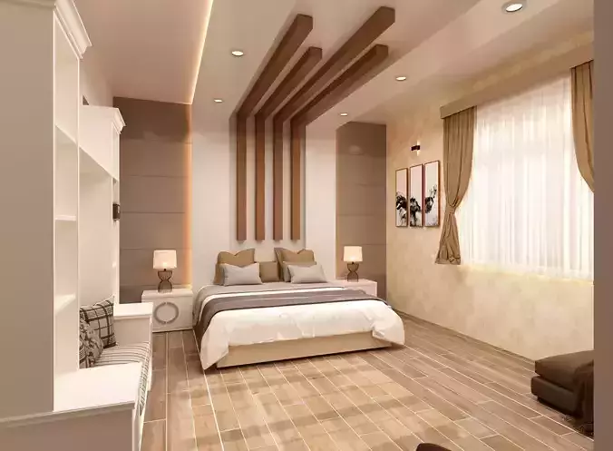 Bedroom interior scene 3D model