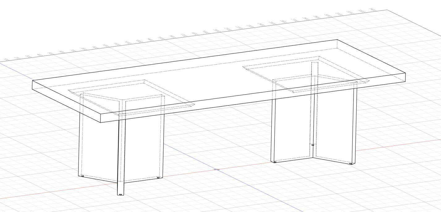 RH Ludlow Rectangular dining table 3D model_5