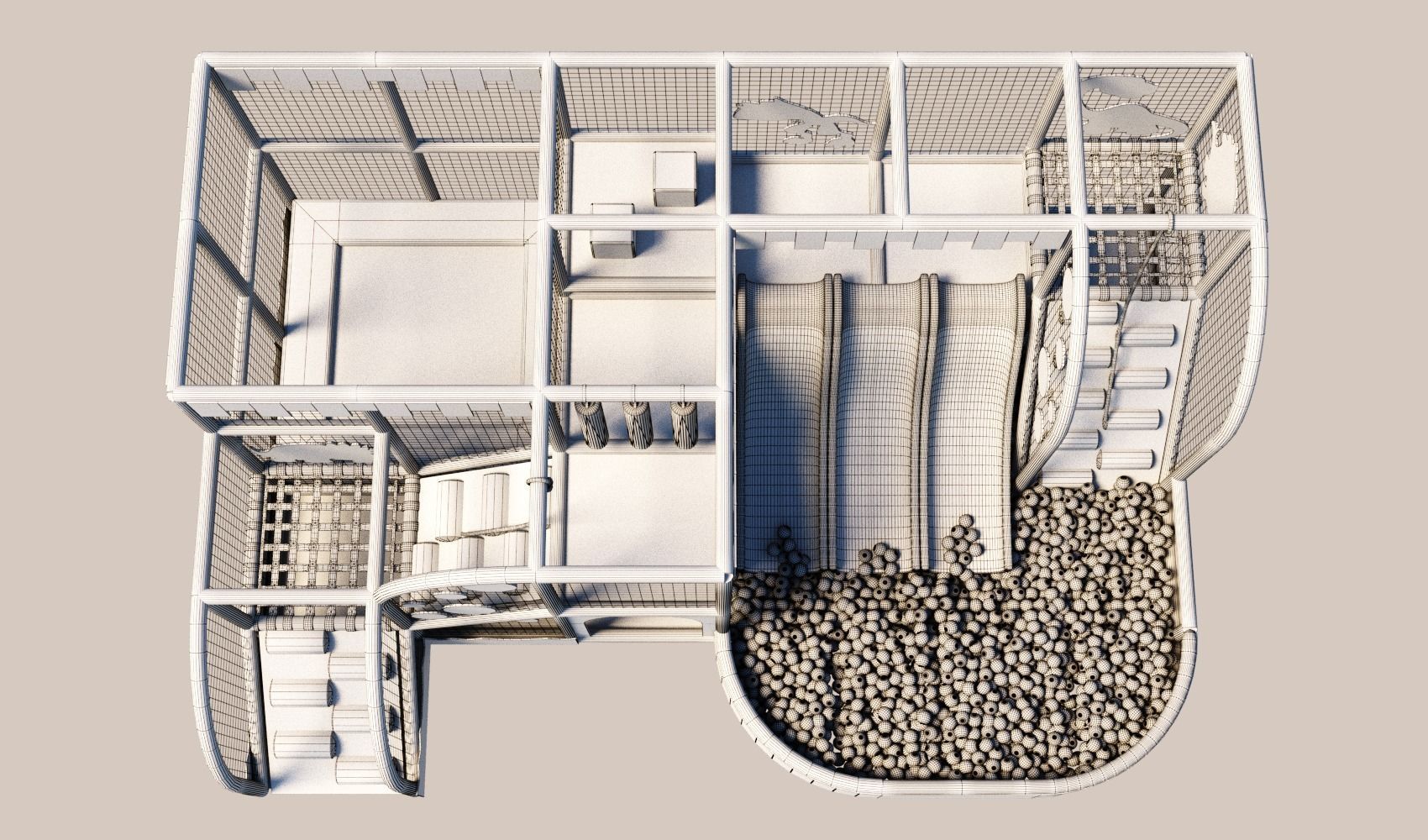 Amusement  park  Labyrinth  2 3D model_7