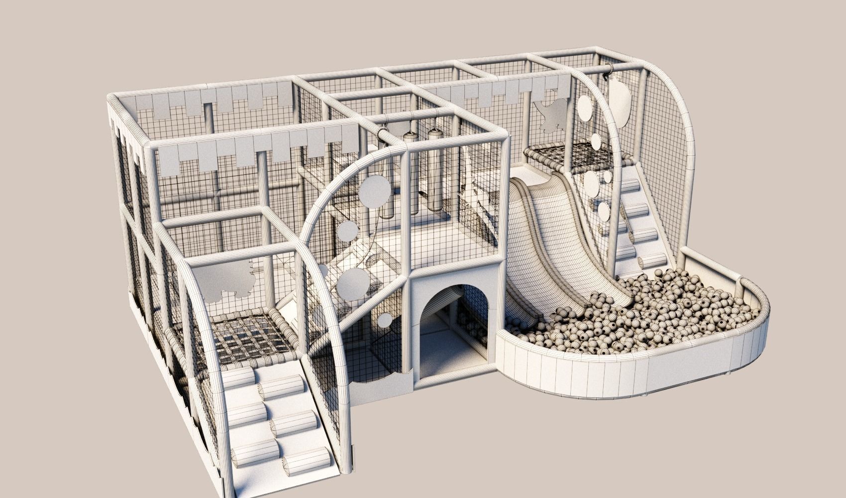 Amusement  park  Labyrinth  2 3D model_4