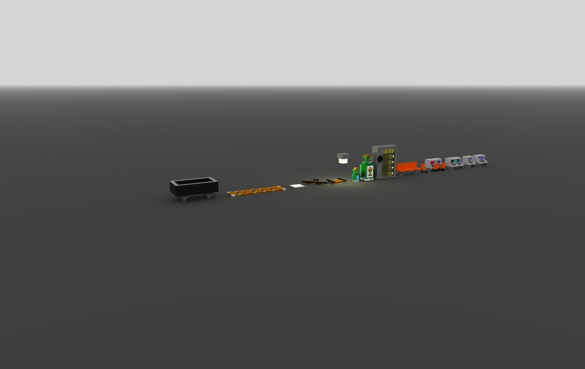 Secreticl pack for magicavoxel 3D model_2