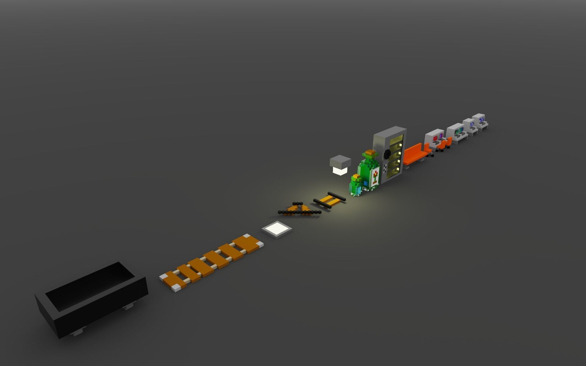 Secreticl pack for magicavoxel 3D model_4