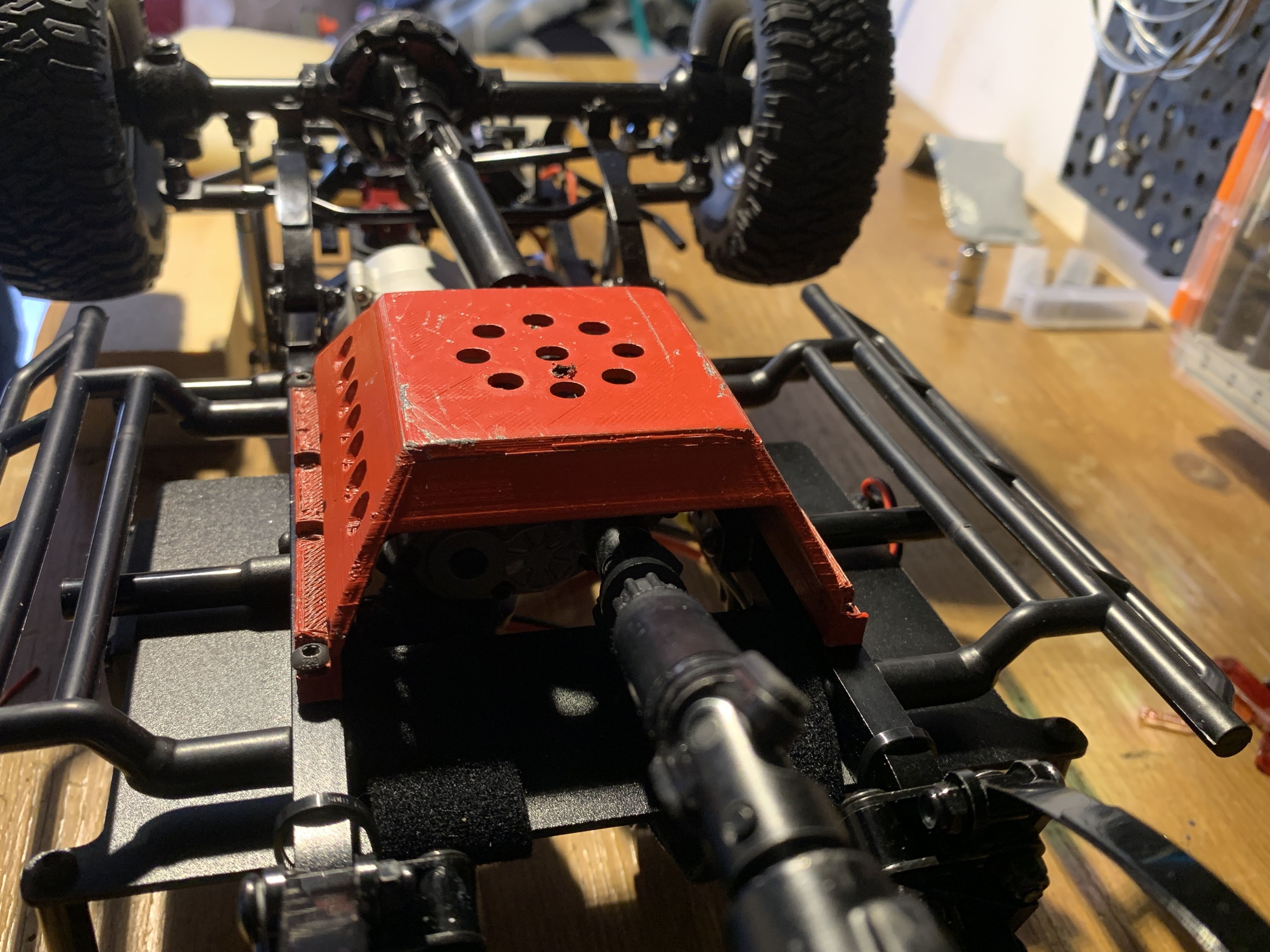 RC4WD TF2 TRANSFER CASE COVER PROTECTION 3D print model_4