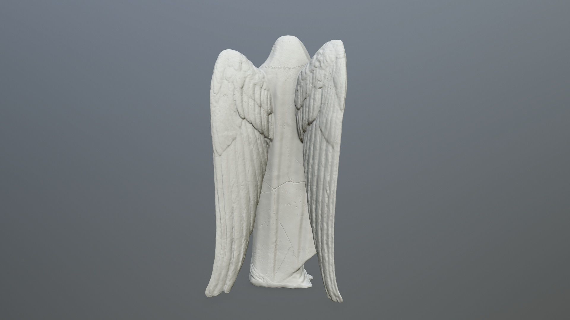 Angel Statue 01  3D print model_4