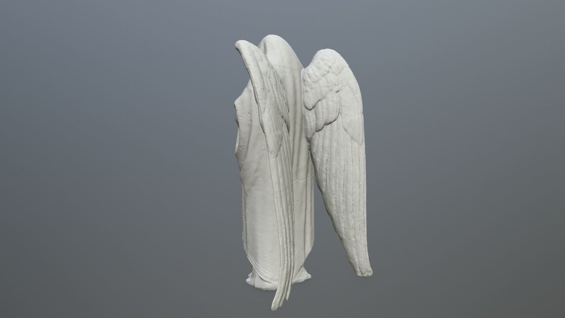 Angel Statue 01  3D print model_3