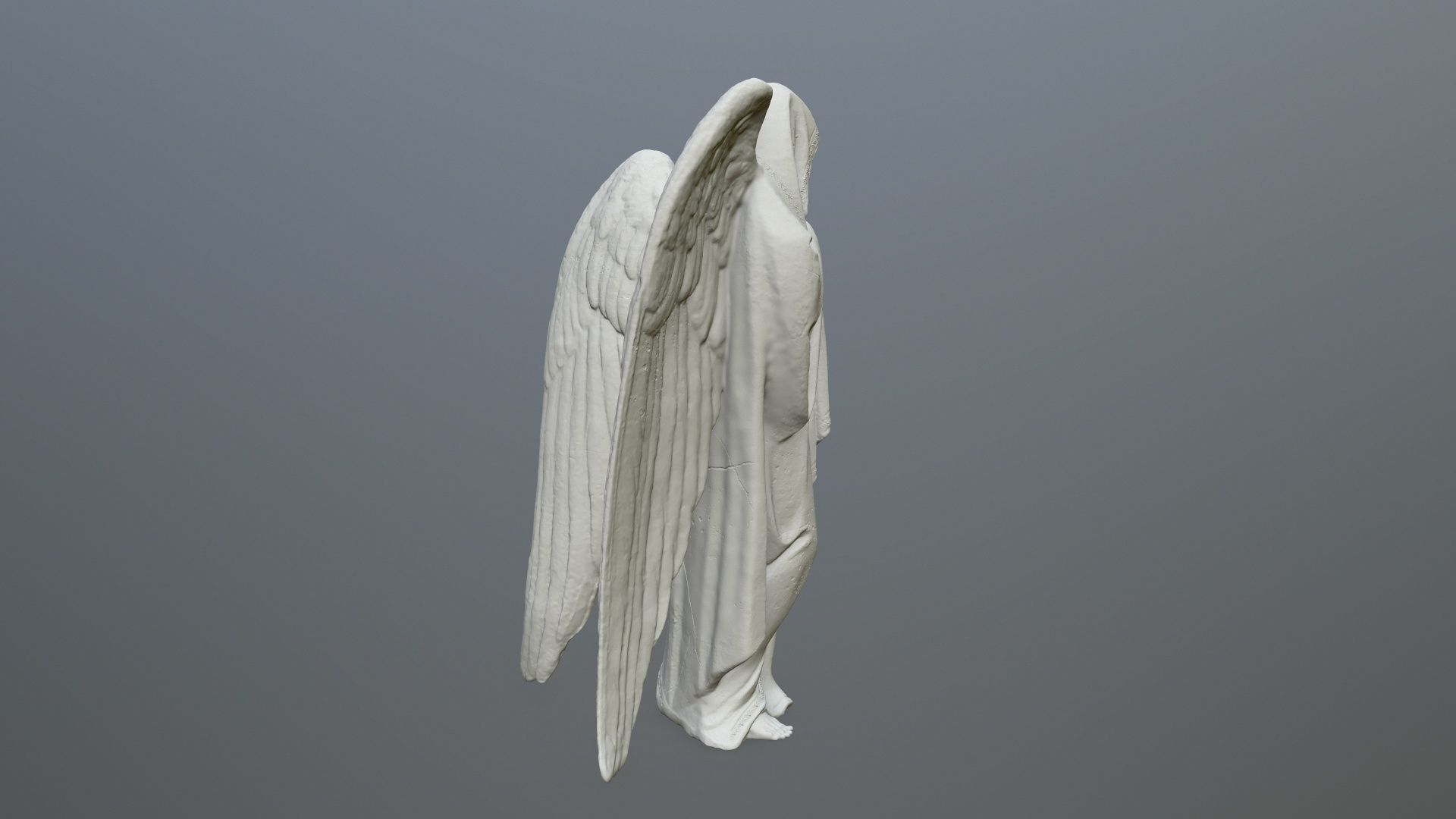 Angel Statue 01  3D print model_5