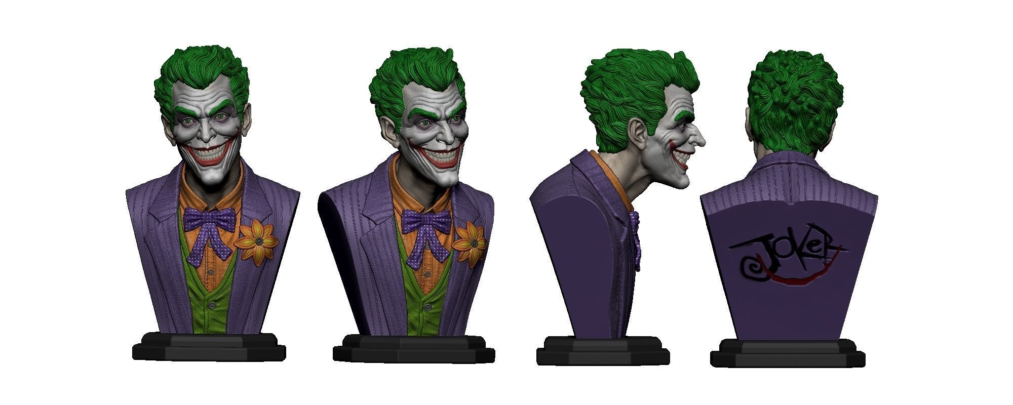 Joker Bust STL 3D print model 3D print model_2