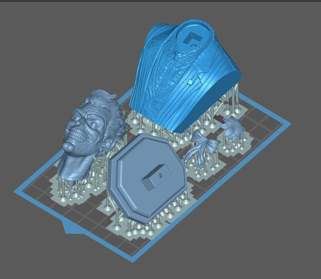 Joker Bust STL 3D print model 3D print model_5