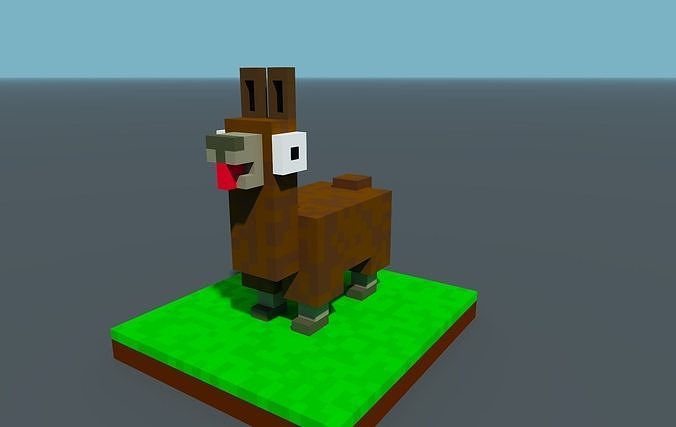 Voxel Llama 3D model