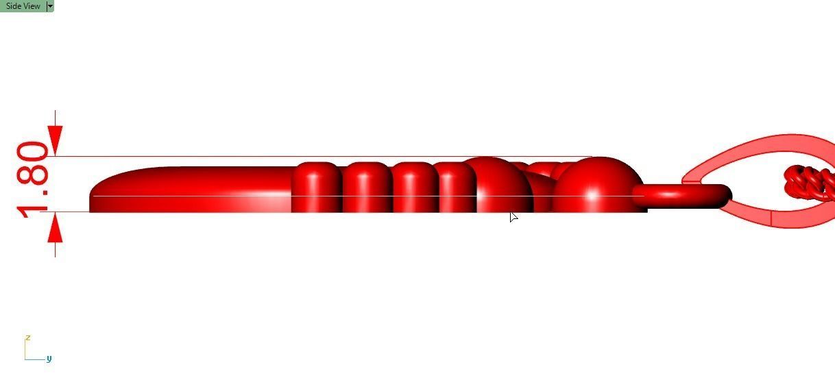 foot pendant 3D print model_11