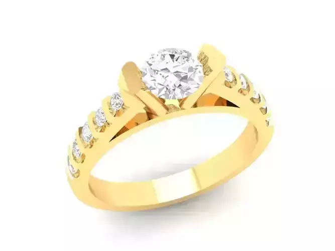 Classic Round Cut Diamond Engagement Ring for Women 485