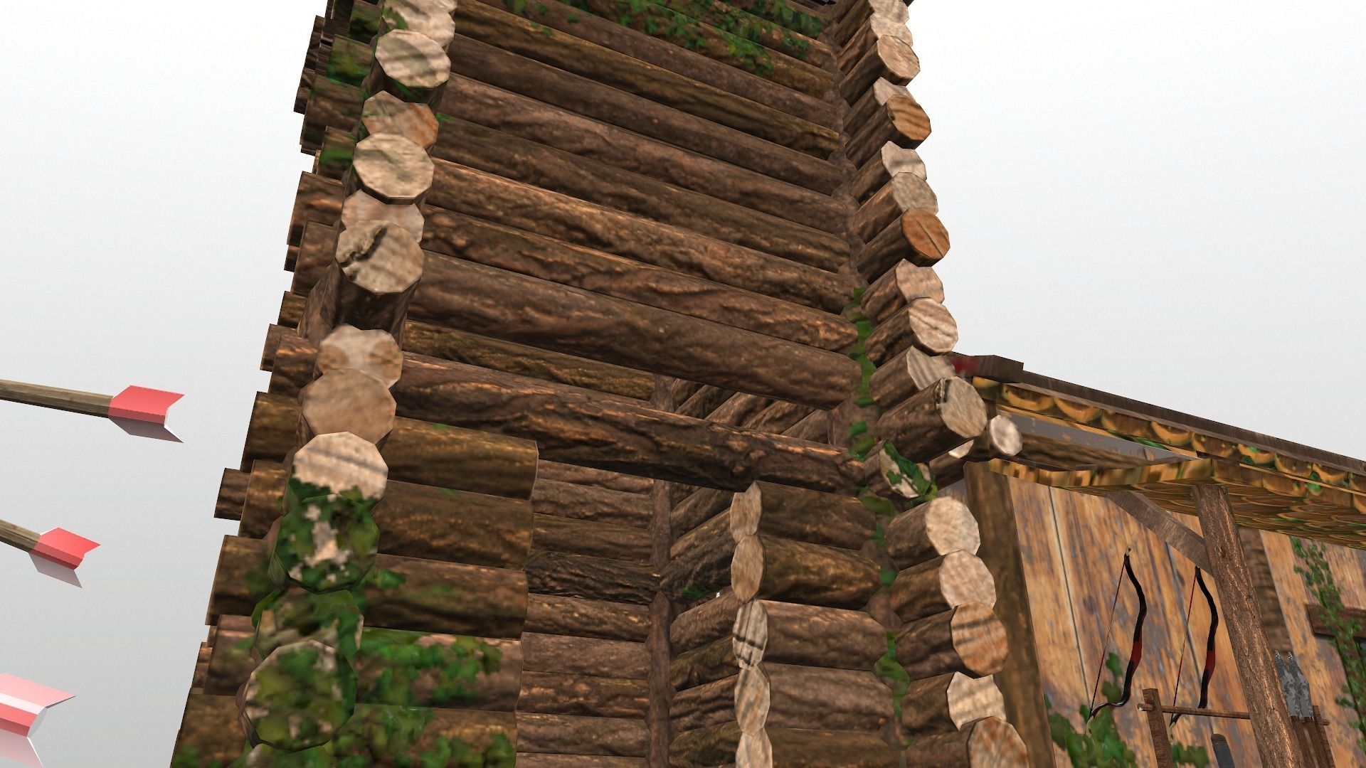 Archer Barracks Level 5 Low-poly 3D model_15