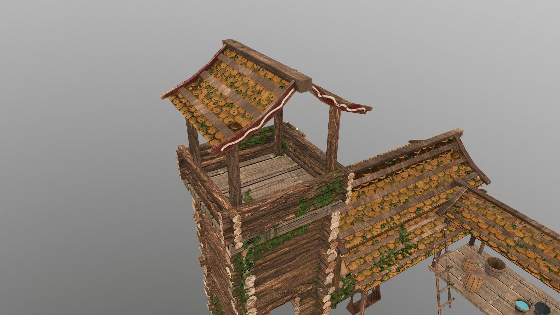 Archer Barracks Level 5 Low-poly 3D model_14