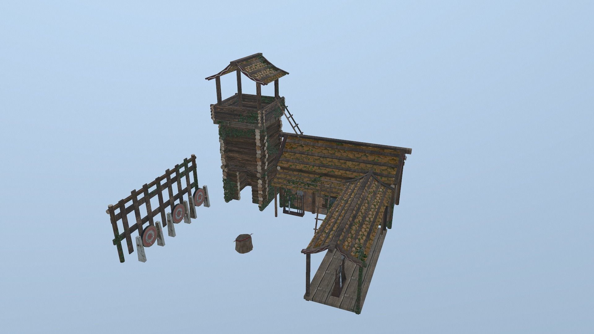 Archer Barracks Level 5 Low-poly 3D model_18