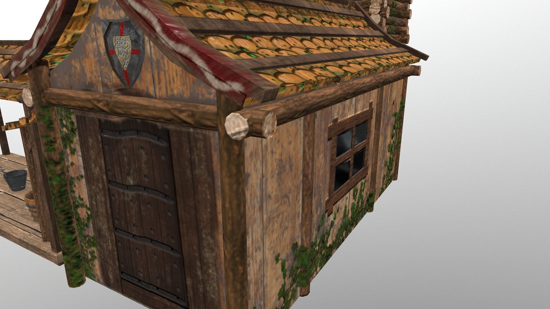 Archer Barracks Level 5 Low-poly 3D model_12