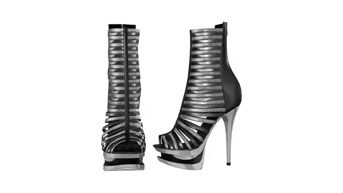 Blondie 660 Heels Silver Cage