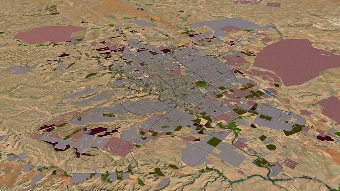 Riyadh City May 2021 textured Low-poly 3D model