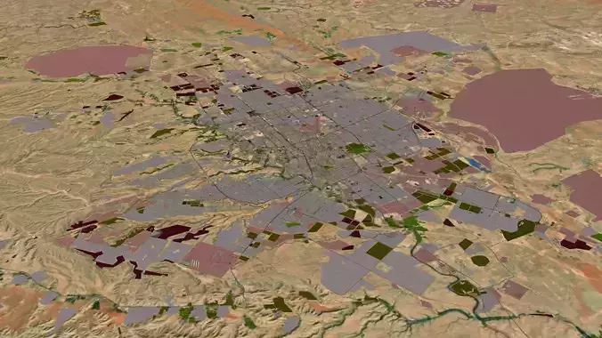 Riyadh City May 2021 textured Low-poly 3D model