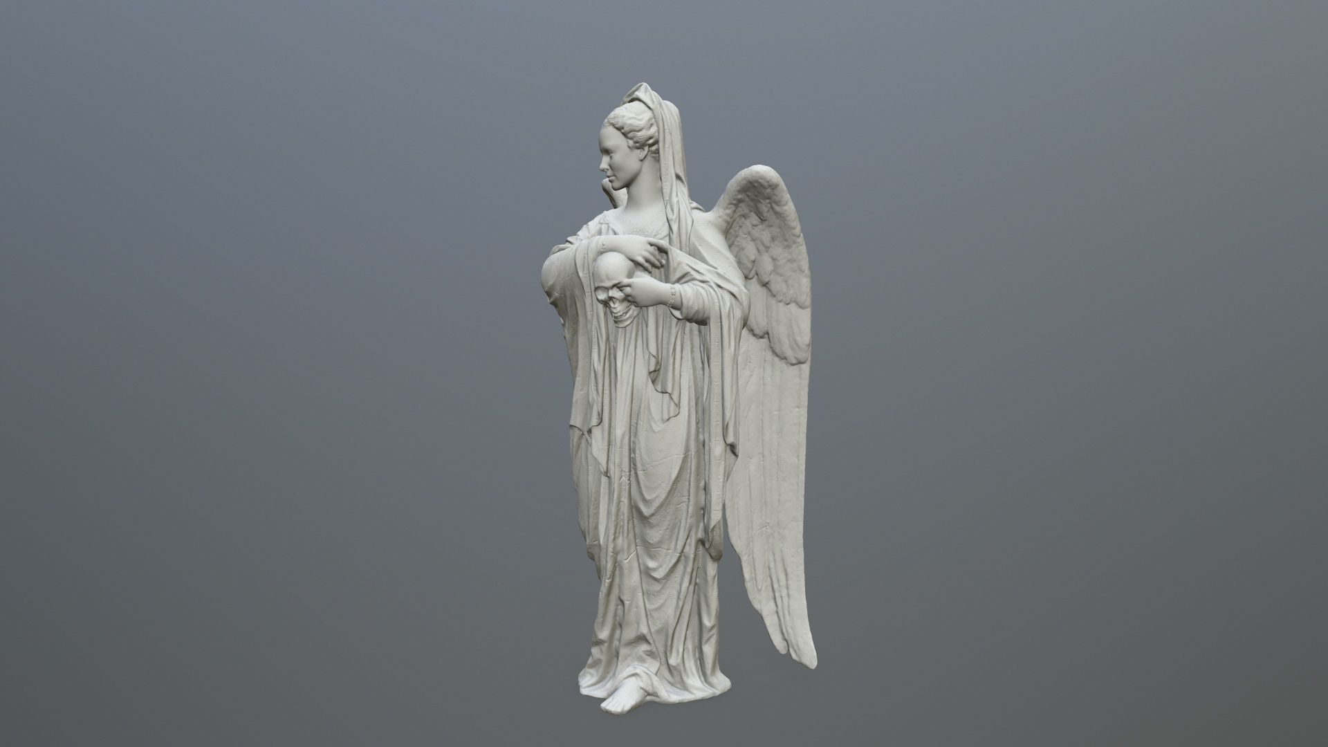 Angel Statue 02 3D print model_2