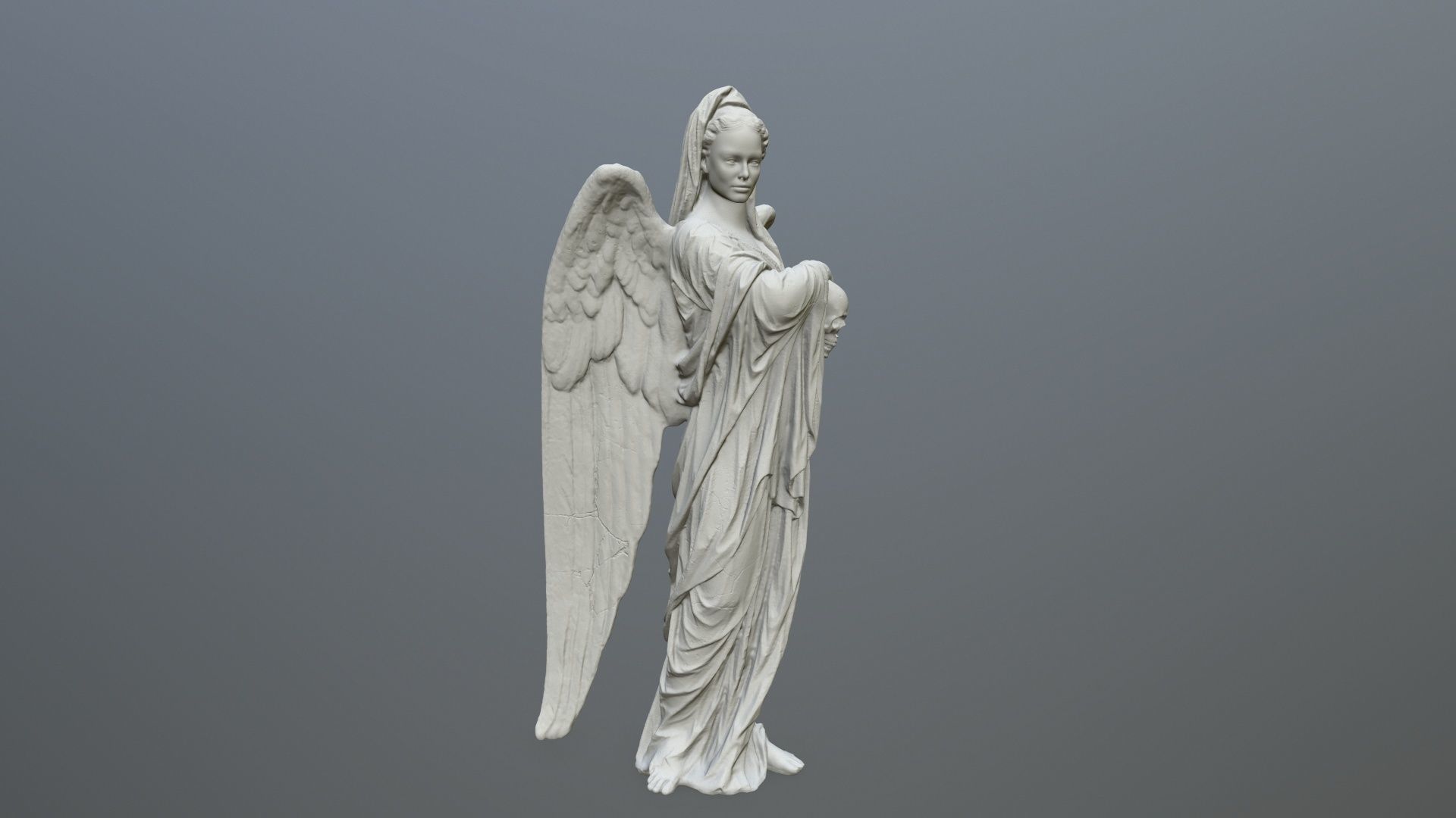 Angel Statue 02 3D print model_7