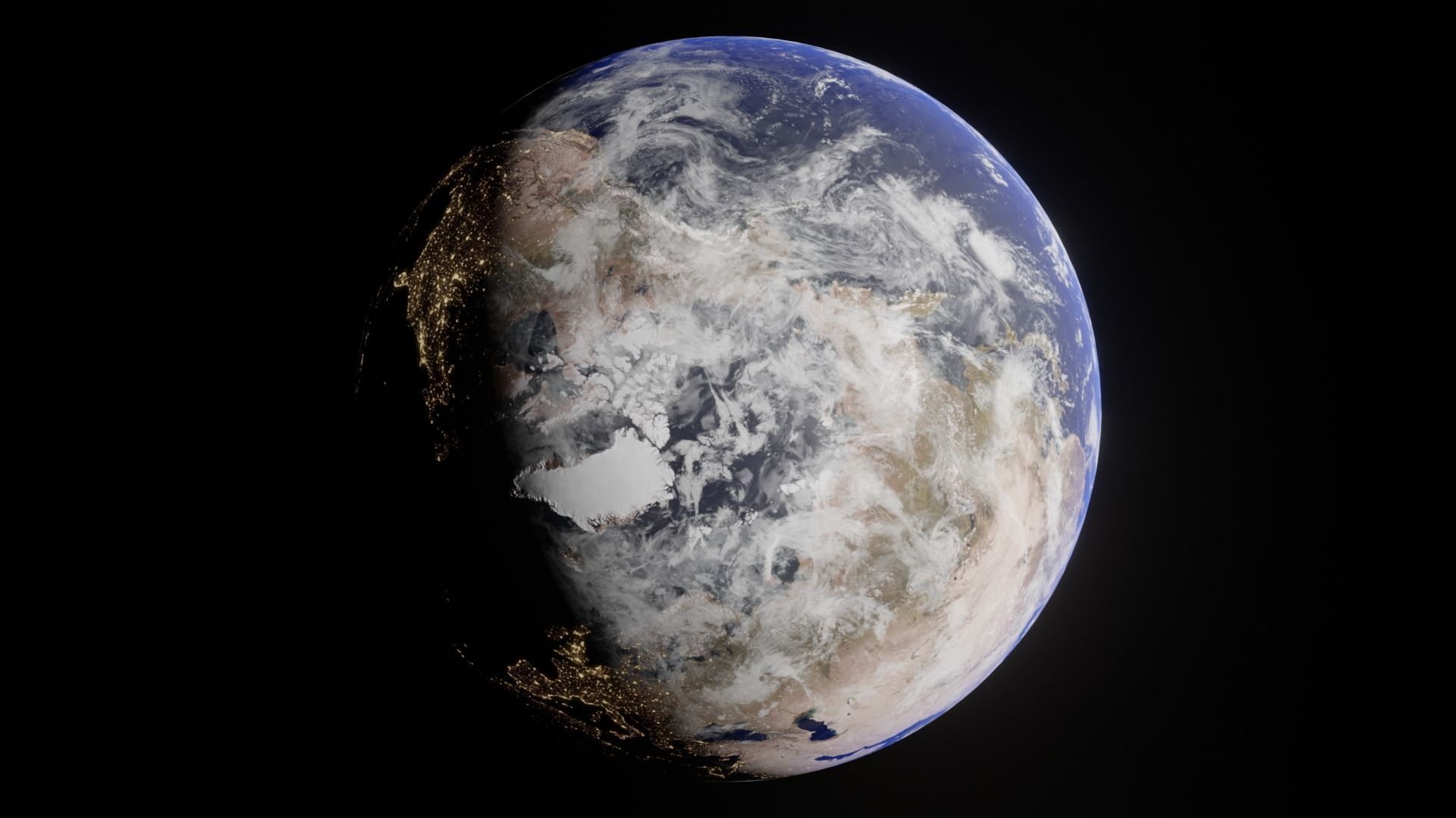 Earth - made in Blender  Low-poly 3D model_5