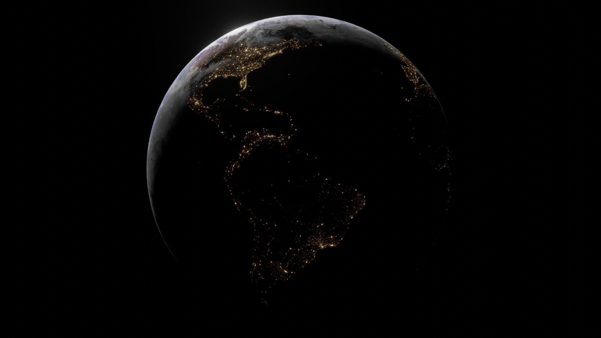 Earth - made in Blender  Low-poly 3D model_2