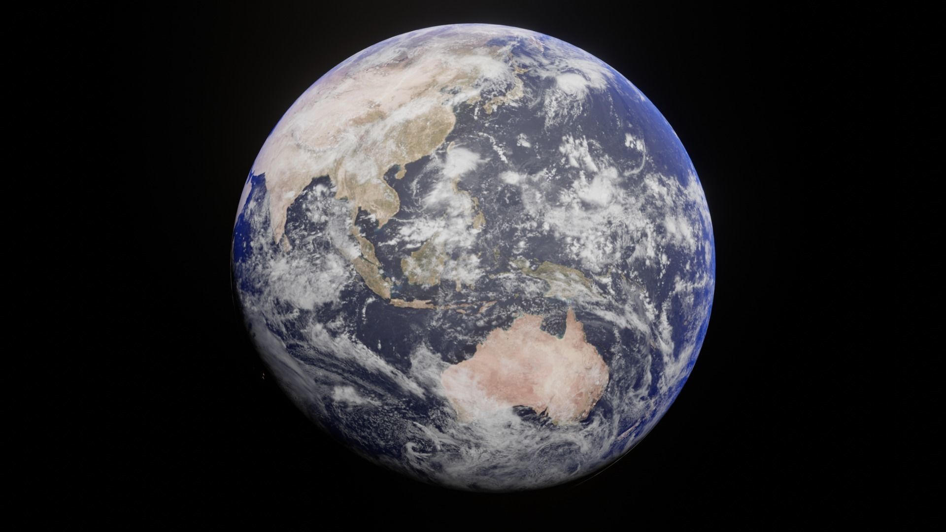 Earth - made in Blender  Low-poly 3D model_1